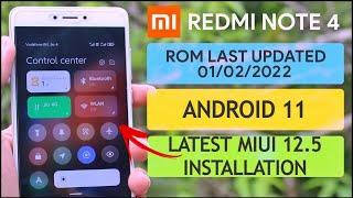 Install Latest MIUI 12.5 Android 11 Stable Rom ft. Redmi Note 4 Mido Best Rom For Daily Use  2022