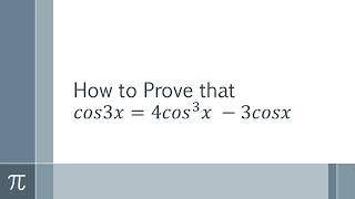 How to Prove cos3x=4cos^3x - 3cosx - Easy Step by Step Tutorial