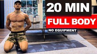 20 Min Full Body Workout  Build Muscle  No Equipment  velikaans