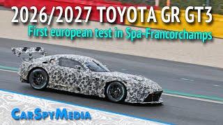 New 20262027 ToyotaLexus GR GT3 race car starts first european test in Spa-Francorchamps