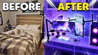 Transforming My MESSY Room Into My DREAM Gaming Setup