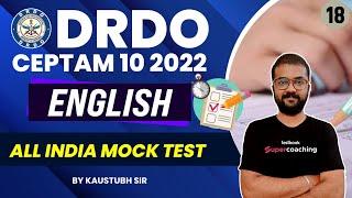 DRDO CEPTAM 10 English Classes 2022 All India Mock Test-18  DRDO STA B & Technician  Kaustubh Sir