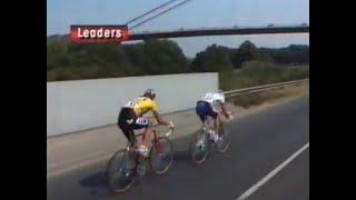 1990 Kelloggs Tour Of Britain 1990 - Stage 4 Cycling Road Race. UK Sheffield - Hull - Humber Bridge