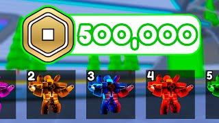 What does 500000 Robux GET YOU on Toilet Tower Defense?