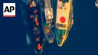 WATCH Chinese coast guard ram Philippine military boats in disputed shoal