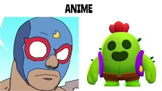 Anime vs Reddit Among us Brawl Stars