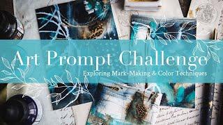 Art Prompt Challenge Exploring Mark Making & Color Techniques