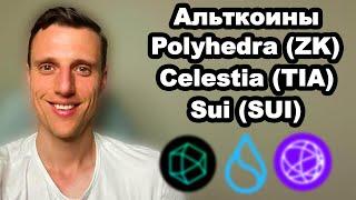 Альткоины 2024 прогноз. Криптовалюта Sui Celestia TIA и Polyhedra ZK чего ожидаю в 2024 2025.