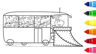 Big Bus Coloring Pages  Big Drawing Pages For Kids  Learn to Colouring