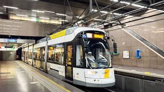 Trams and Premetro system in Antwerp Belgium   2024