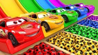 McQueen Car Assembly Surprise Soccer Ball  Street Vehicle with Learn Colors for Kids