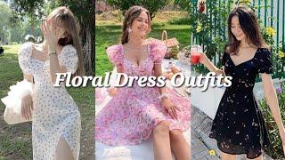 Floral Dress Outfit Ideas  Aesthetic  Korean outfits