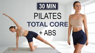 30 Min PILATES TOTAL COREAB WORKOUT  Tone + Sculpt your Core  No Repeat No Equipment No Jumping