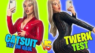 ULTIMATE CATSUIT HAUL TWERK CHALLENGE   Rhiannon Blue