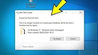 Fix Cant delete file This is No Longer located in c Verify the items location in Windows 101187