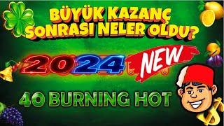 EGT SLOT OYUNLARI  40 BURNING HOT  SÜPER ÇARPANLA REKOR KAZANÇ   #egtslot