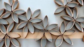 Flowers using toilet paper rolls DIY