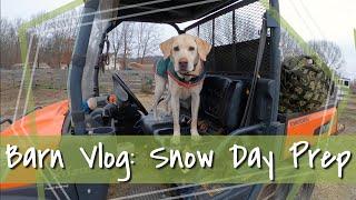 EQUESTRIAN VLOG  Barn Life Barn Chores & Prepping for a Snow Day around the Farm • January 2024