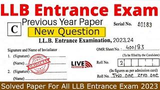 LLB Entrance Exam Paper 2023  LLB Entrance Exam Previous Year Paper 2022  LLB Entrance Exam Paper