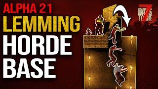 7 days to die EASILY AFK horde night with this LEMMINGS Base Design