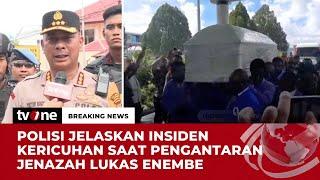 Persiapan Polisi di Sepanjang Jalur Rombongan Pengantar Jenazah Lukas Enembe  Breaking News tvOne