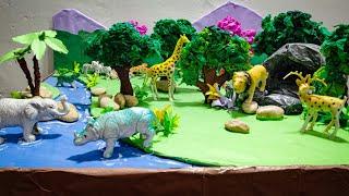 Best Forest Model Jungle For School Projects  With Wild Animals 