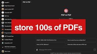 How to create a PDF knowledge base for your CUSTOM GPT app and have your users interact with it