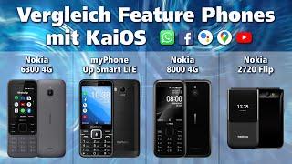 Vergleich KaiOS-Handys Nokia 6300 4G vs myPhone Up Smart LTE vs Nokia 8000 4G vs Nokia 2720 Flip