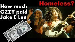How much money OZZY paid JAKE E LEE