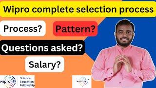 Wipro complete selection process for freshers 2024  Questions asked  pattern of exam  salary?