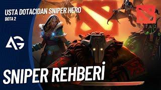 USTA DOTA OYUNCUSUNDAN DOTA EĞİTİMİ - SNIPER HERO REHBERİ  DOTA 2  TÜRKÇE