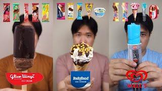 KOMPILASI MUKBANG BERBAGAI MACAM ES KRIM GLICO WINGS INDOFOOD ICE CREAM DAN WALLS