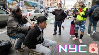 New York Citys most PAINFUL street massage? Acupressure is no joke