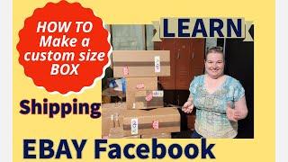 How to create a CUSTOM Size box - perfect for shipping your ebay or FB Marketplace item.