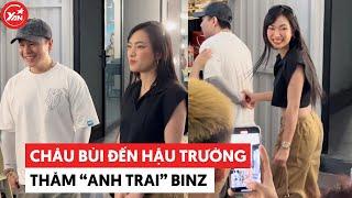 Châu Bùi đến hậu trường Anh Trai Vượt Ngàn Chông Gai thăm Binz