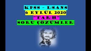 161 6 EYLÜL 2020 KPSS LİSANS - TARİH SORU ÇÖZÜMLERİ