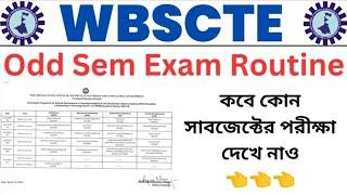 Odd Sem Exam Routine Has Been Published  5th Sem  WBSCTE