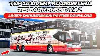 NO PASSWORD TOP 15 LIVERY KD AVANTE D1 TERBARU FREE DOWNLOAD  BUSSID V4.2