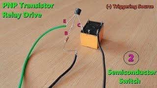 PNPTransistor based DC Relay Drive make  Triggering source -voltage  method-2