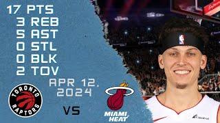 Tyler Herro player Full Highlights vs RAPTORS NBA Regular season game 12-04-2024