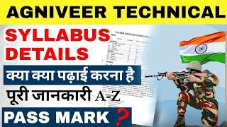 Agniveer Army technical syllabus  Army technical exam syllabus  Agniveer syllabus 2022