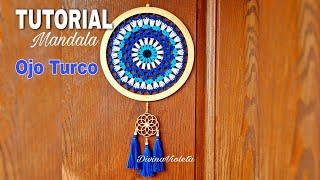 TUTORIAL  Mandala Crochet Ojo Turco o Nazar