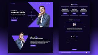 Build a Complete Responsive Personal Portfolio Website using HTML CSS Javascript  DarkLight Mode