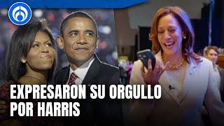 Barack y Michelle Obama respaldan a Kamala Harris como candidata presidencial