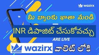 INR DEPOSIT YOUR BANK ACCOUNT to WAZIRX EXCHANGE WALLET