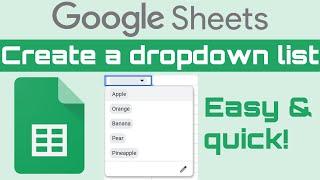 How to make a dropdown listmenu in Google Sheets Easy and quick tutorial.