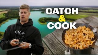 Auf PILZE und BARSCHE an kleinem Waldsee + Catch&Cook