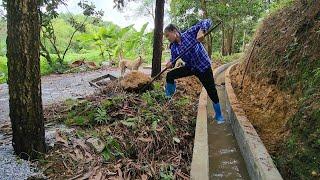 Digging foundations to build embankments