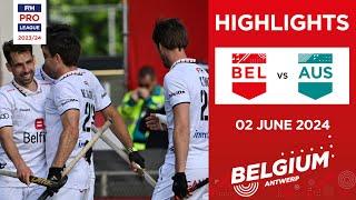 FIH Hockey Pro League 202324 Highlights - Belgium vs Australia M  Match 2