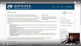 python3 sphinx documentation generator
